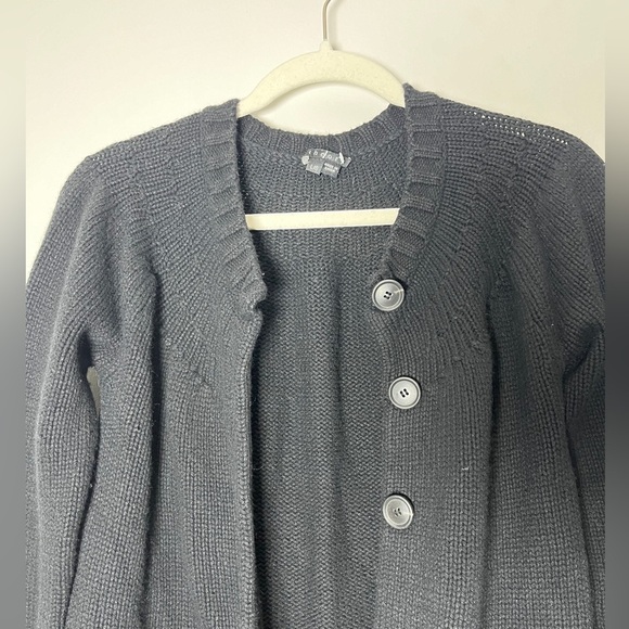 Theory Cashmere Blend Lambeth Inclusive Duster/Cardigan Sz L Thick Knit Wool - Picture 3 of 9